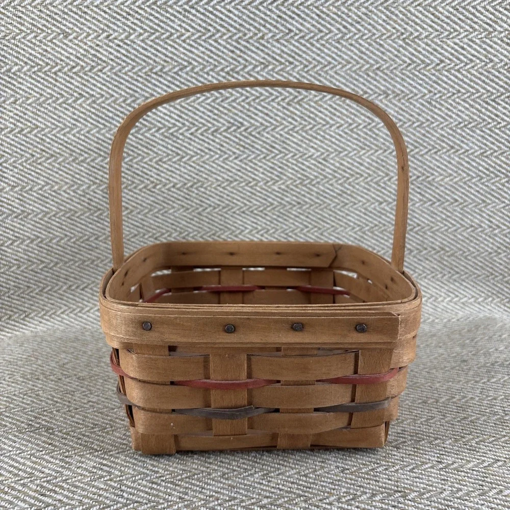 LONGABERGER Basket 1987  7x7 Signed Berry